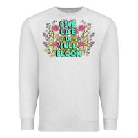Oatmeal Heather live life in full bloom Premium Sweatshirt - MaliasSmallBusiness