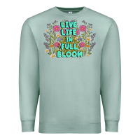 Seafoam live life in full bloom Premium Sweatshirt - MaliasSmallBusiness