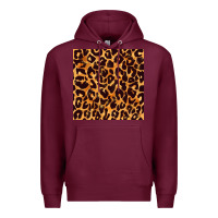 Burgundy leopard seamless pattern bbs Premium Hoodie - BundleAndBundleShop