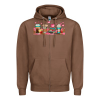 Chestnut teacher fuel coffee cups Zipper Hoodie - Jasminsmagicworld