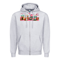 Heather Grey teacher fuel coffee cups Zipper Hoodie - Jasminsmagicworld