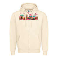 Sandshell teacher fuel coffee cups Zipper Hoodie - Jasminsmagicworld