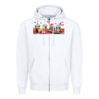 White teacher fuel coffee cups Zipper Hoodie - Jasminsmagicworld