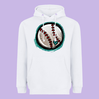 Glitter Baseball Heavyweight Hoodie Designed By Jasminsmagicworld