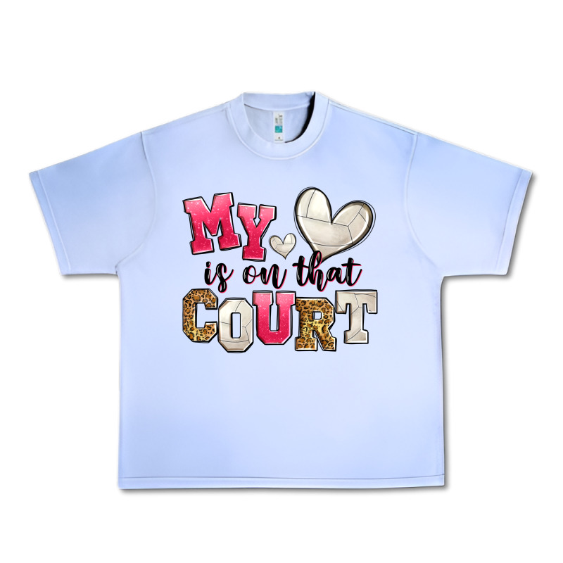 My Heart Is On That Court Volleyball Urban Heavy Tee by Zillion Design Studio | Teevron