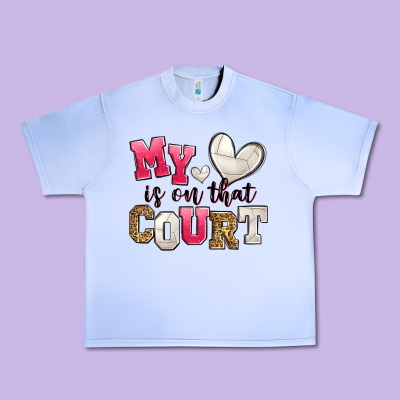 My Heart Is On That Court Volleyball Urban Heavy Tee Designed By Zillion Design Studio