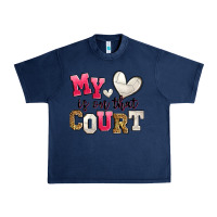 Navy my heart is on that court volleyball Urban Heavy Tee - Zillion Design Studio