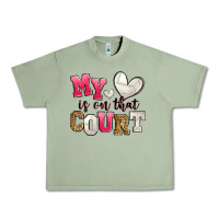 Oil Green my heart is on that court volleyball Urban Heavy Tee - Zillion Design Studio