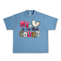 Pebble Blue my heart is on that court volleyball Urban Heavy Tee - Zillion Design Studio