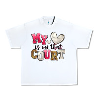 White my heart is on that court volleyball Urban Heavy Tee - Zillion Design Studio