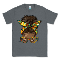 Charcoal Heather afro bun Classic Tee - HRA Design Shop