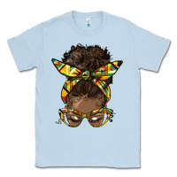 Dusty Blue afro bun Classic Tee - HRA Design Shop