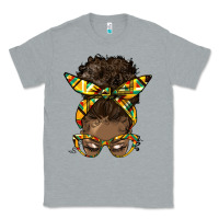 Heather Grey afro bun Classic Tee - HRA Design Shop
