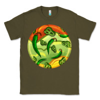 Army Green hispanic heritage month round earrings 1 Classic Tee - BundleAndBundleShop