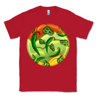 Red hispanic heritage month round earrings 1 Classic Tee - BundleAndBundleShop