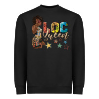 Black afro woman loc queen Heavyweight Sweatshirt - texasbilliewilder