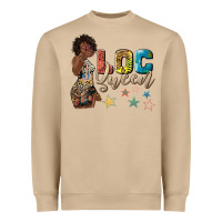 Mushroom afro woman loc queen Heavyweight Sweatshirt - texasbilliewilder