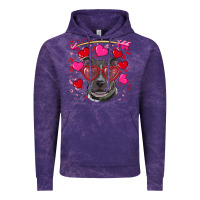 Cloud Purple Valentine's day  pitbull Vintage Hoodie - RanaPortraitStore
