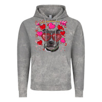 Cloud Rock Valentine's day  pitbull Vintage Hoodie - RanaPortraitStore