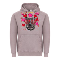Vintage Zinc Valentine's day  pitbull Vintage Hoodie - RanaPortraitStore