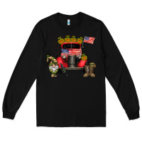 Black america soldier truck Long Sleeve Tee - CowhideDigitalArt