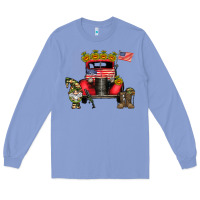 Colony Blue america soldier truck Long Sleeve Tee - CowhideDigitalArt