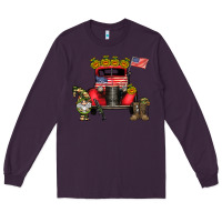 Plum america soldier truck Long Sleeve Tee - CowhideDigitalArt