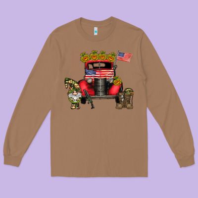 America Soldier Truck Long Sleeve Tee Designed By Cowhidedigitalart