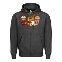 Charcoal Heather teacher coffee cups Zipper Hoodie - Jasminsmagicworld