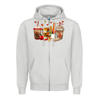 Dove Grey teacher coffee cups Zipper Hoodie - Jasminsmagicworld