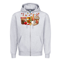 Heather Grey teacher coffee cups Zipper Hoodie - Jasminsmagicworld