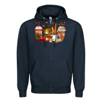 Navy teacher coffee cups Zipper Hoodie - Jasminsmagicworld