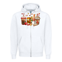 White teacher coffee cups Zipper Hoodie - Jasminsmagicworld