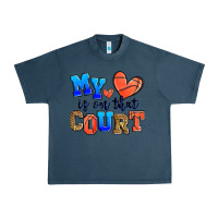 Midnight Navy my heart is on that court basketball Urban Heavy Tee - Zillion Design Studio