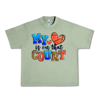 Oil Green my heart is on that court basketball Urban Heavy Tee - Zillion Design Studio