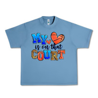 Pebble Blue my heart is on that court basketball Urban Heavy Tee - Zillion Design Studio