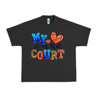 Pigment Black my heart is on that court basketball Urban Heavy Tee - Zillion Design Studio
