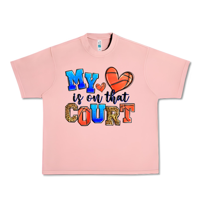 My Heart Is On That Court Basketball Urban Heavy Tee by Zillion Design Studio | Teevron