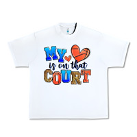 White my heart is on that court basketball Urban Heavy Tee - Zillion Design Studio