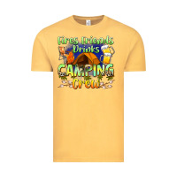 Vintage Mustard fires friends drinks camping crew Vintage Tee - Zillion Design Studio