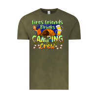 Vintage Olive fires friends drinks camping crew Vintage Tee - Zillion Design Studio