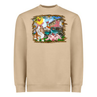 Mushroom Easter Farm Bunny And Pig Heavyweight Sweatshirt - RanaPortraitStore