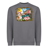 Storm Easter Farm Bunny And Pig Heavyweight Sweatshirt - RanaPortraitStore