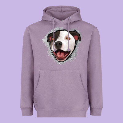 Pittbull Gray Glitter Heavyweight Hoodie Designed By Jasminsmagicworld