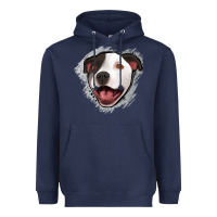 Navy pittbull gray glitter Heavyweight Hoodie - Jasminsmagicworld