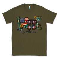 Army Green love my veteran Classic Tee - CowhideDigitalArt