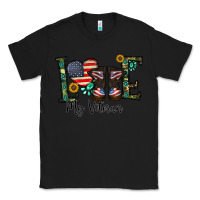 Black love my veteran Classic Tee - CowhideDigitalArt