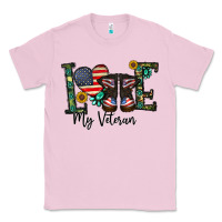 Bubblegum Pink love my veteran Classic Tee - CowhideDigitalArt