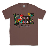 Chestnut love my veteran Classic Tee - CowhideDigitalArt