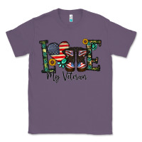 Lavender love my veteran Classic Tee - CowhideDigitalArt